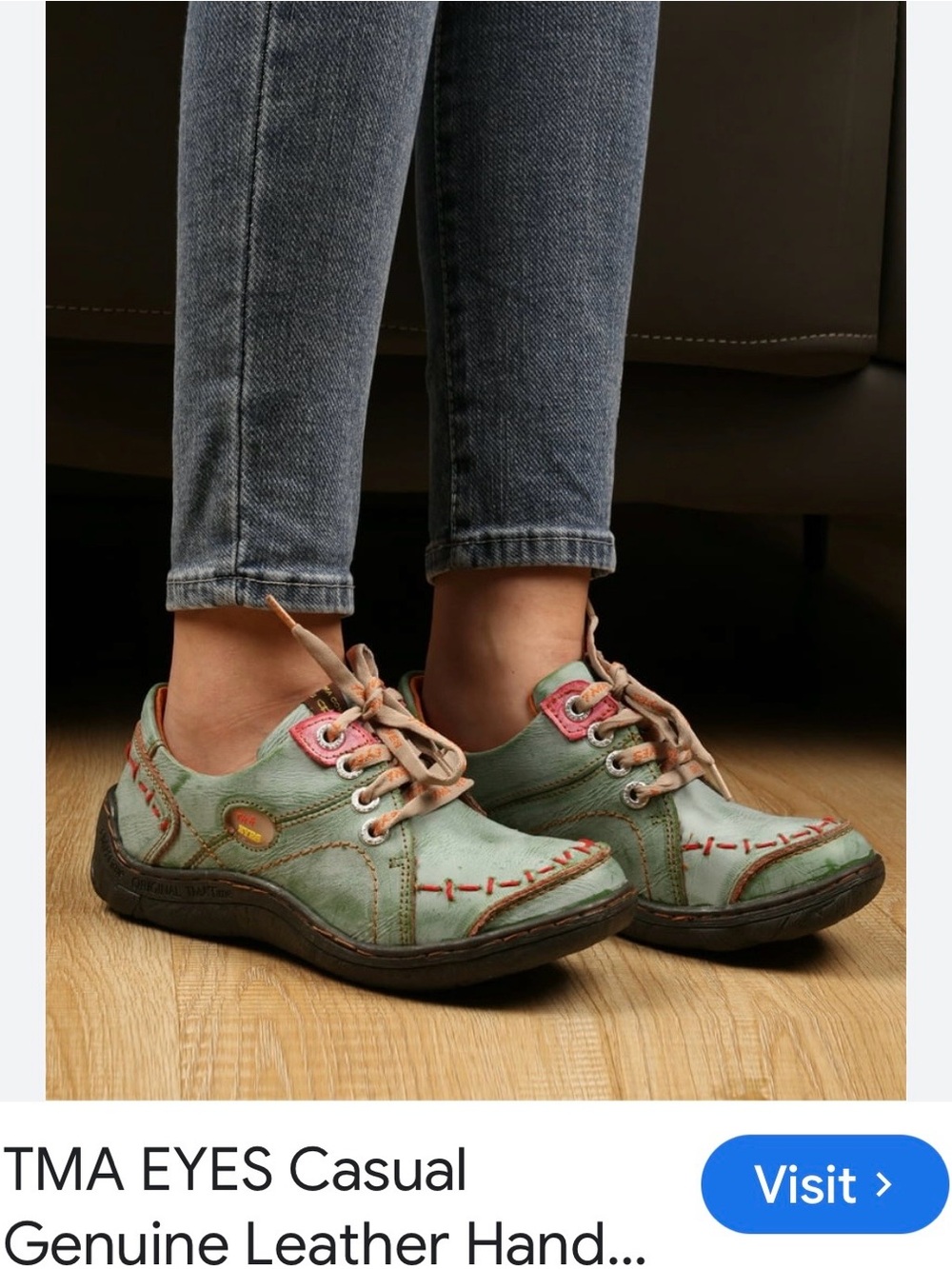 "Original TMA Time" leather walking shoe or sneaker.